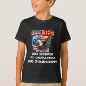 America No Kings No Dictators No Fascist  Tシャツ (正面)