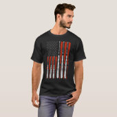 America Pride Flag Patriotic Independence Day July Tシャツ (正面フル)