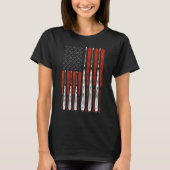 America Pride Flag Patriotic Independence Day July Tシャツ (正面)