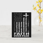 America Pride Us Flag Faith Over Fear Christian Bi カード (黄色い花)