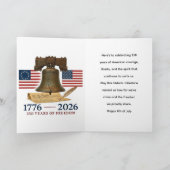 America’s 250 Years of Freedom Anniversary カード (内部)