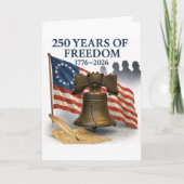 America’s 250 Years of Freedom Patriotic Birthday カード (正面)