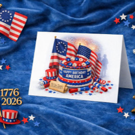 America’s 250 Years of Freedom Patriotic Birthday  カード