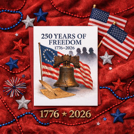 America’s 250 Years of Freedom Patriotic Birthday  カード