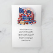 America’s 250 Years of Freedom Patriotic Birthday カード (内部)