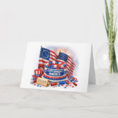 America’s 250 Years of Freedom Patriotic Birthday カード (正面)