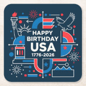 America’s 250th anniversary スクエアペーパーコースター (正面)