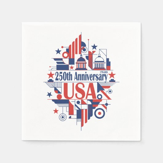 America’s 250th anniversary スタンダードカクテルナプキン (正面)