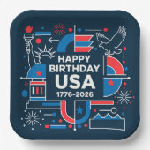 America’s 250th anniversary ペーパープレート (正面)