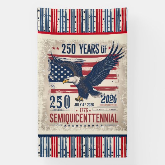 America’s 250th Anniversary Semiquicentennial  横断幕 (縦)