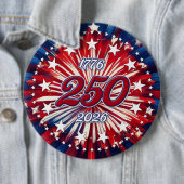 America’s 250th Birthday 1776-2026 RWB Fireworks 缶バッジ (インサイチュ)