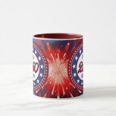America’s 250th Birthday Graphic Fireworks Burst R マグカップ (中央)