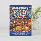 America’s 250th Birthday Patriotic BBQ Invitation  招待状 (スタンド正面)