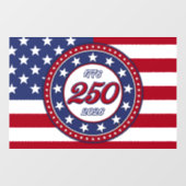America’s 250th Birthday With USA Flag ウィンドウサイン (シート)