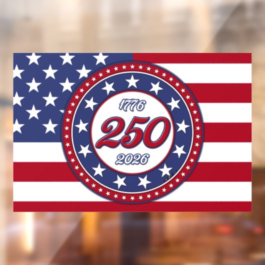 America’s 250th Birthday With USA Flag ウィンドウサイン (シート2)
