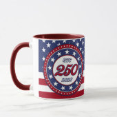 America’s 250th Birthday With USA Flag マグカップ (左)
