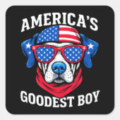 America’s Goodest Boy Dog スクエアシール (正面)