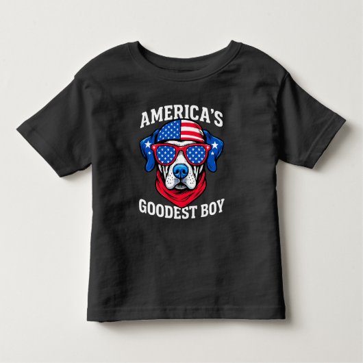America’s Goodest Boy Dog トドラーTシャツ (正面)