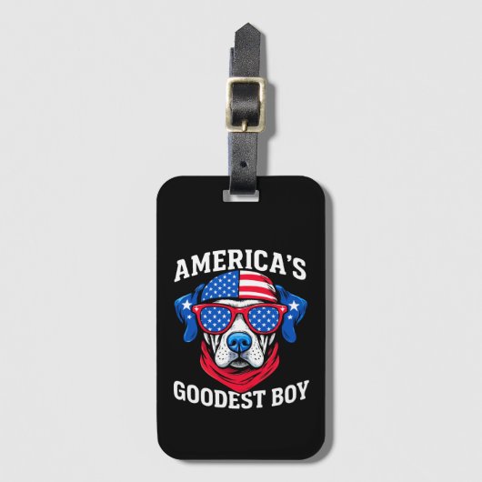 America’s Goodest Boy Dog ラゲッジタグ (正面縦)