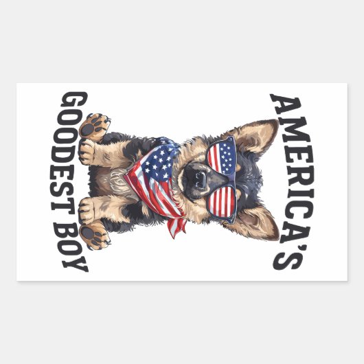 America’s Goodest Shepherd 長方形シール (正面)