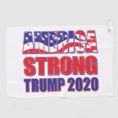 America Strong – トランプ2020 ゴルフタオル (横)