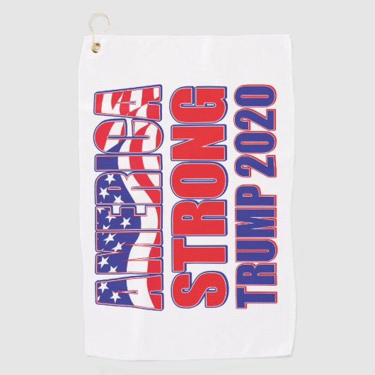 America Strong – トランプ2020 ゴルフタオル (正面)