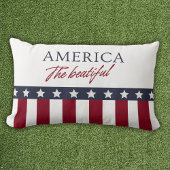 America The Beatiful Patriotic ランバークッション