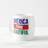 America The Beautiful Topographical Map コーヒーマグカップ (正面左)