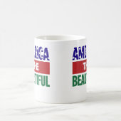 America The Beautiful Topographical Map コーヒーマグカップ (中央)