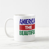 America The Beautiful Topographical Map コーヒーマグカップ (左)