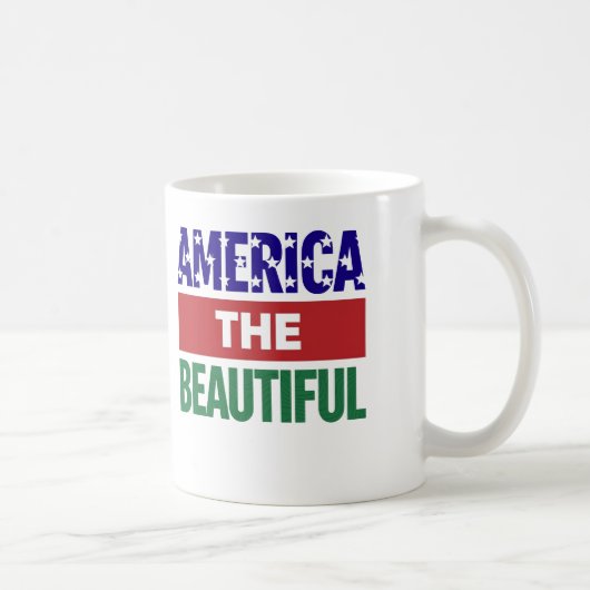 America The Beautiful Topographical Map コーヒーマグカップ (右)
