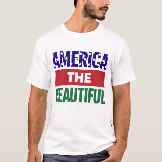 America The Beautiful Topographical Map Tシャツ (正面)