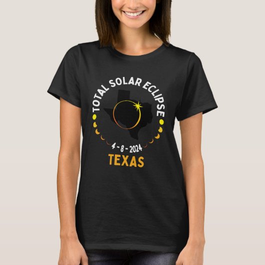 America Totality 04 08 24 Total Solar Eclipse 2024 Tシャツ (正面)
