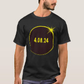America Totality Spring 4 08 24 Total Solar Eclips Tシャツ (正面)