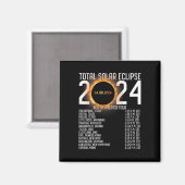 America Tour 2024 Totality On Back 太陽の Eclipse マグネット (正面/裏面)