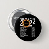 America Tour 2024 Totality On Back 太陽の Eclipse 缶バッジ (正面&裏面)