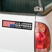 America Under Distress Anti-Trump バンパーステッカー (トラック上)