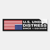 America Under Distress Anti-Trump バンパーステッカー (正面)