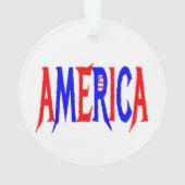 AMERICA USA赤と青 オーナメント (裏面)