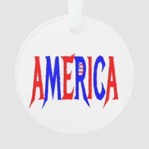 AMERICA USA赤と青 オーナメント