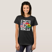 America USA American Ghana Ghanaian Melanin Mixed  Tシャツ (正面フル)