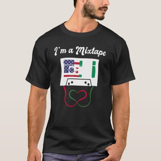 America USA American Nigeria Nigerian Melanin Mixe Tシャツ (正面)
