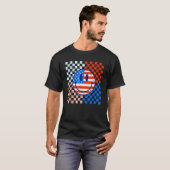 America Vibes Cute Smile Face USA American Flag 4t Tシャツ (正面フル)