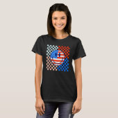 America Vibes Cute Smile Face USA American Flag 4t Tシャツ (正面フル)