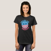 America Vibes Smile Face US Flag Retro Groovy 4th  Tシャツ (正面フル)