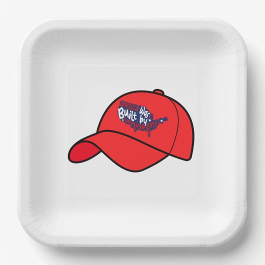 America Was Built By Immigrants Plates ペーパープレート (正面)
