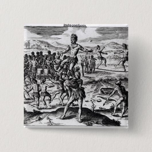 「Americaeからのさまざまなインドのゲーム、 缶バッジ (正面)