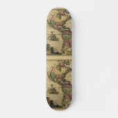 Americamのutramque -北及び南アメリカの地図 スケートボード (正面)