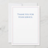 AMERICAN退役軍人5x7 「Thank You」フラットカード カード (裏面)
