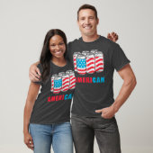 AmeriCan おもしろい 7月4日Beer Patriotic USA Tシャツ (ユニセックス)
